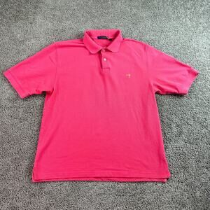F.A. MacCluer Shirt Mens Large Pink South Carolina Logo Short Sleeve Cotton Polo